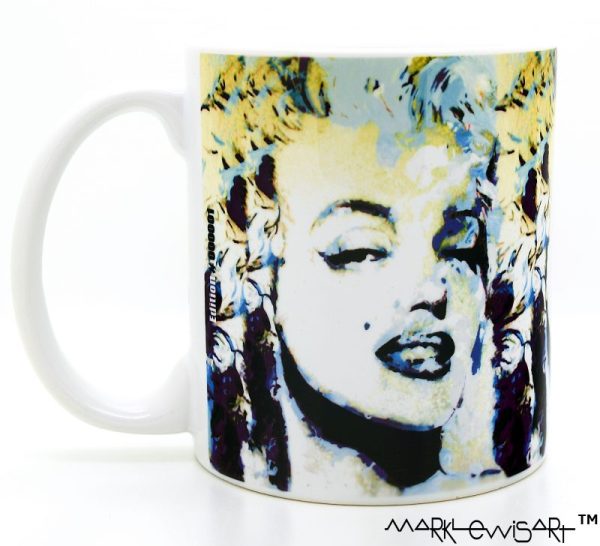 Marilyn Monroe Mug "Blue Marilyn" by Mark Lewis