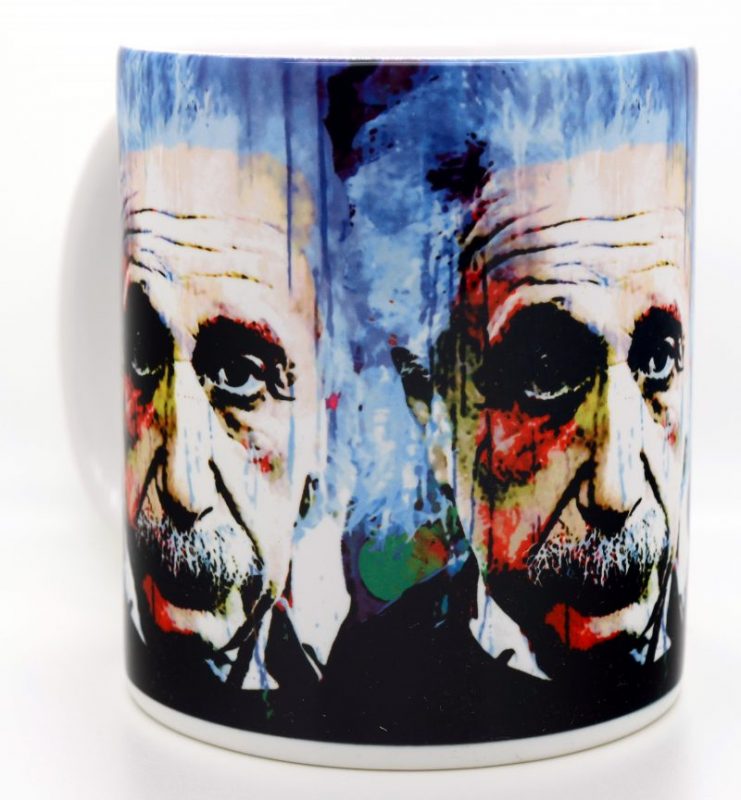 Mug Céramique Albert Einstein - Tasse De Collection Scientifique - Blanc - Lavable Lave-vaisselle