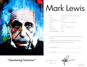 Questioning Tomorrow Albert Einstein Certificate