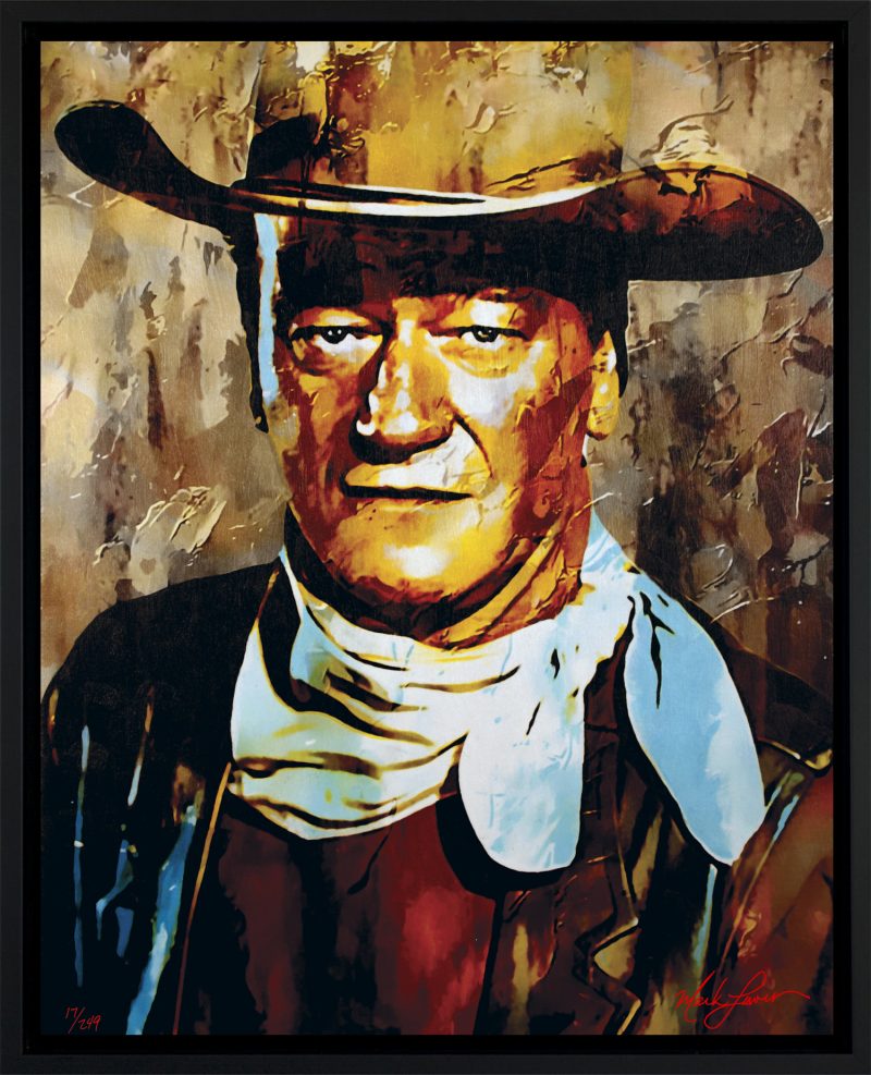 John Wayne wall art on canvas framed | Mark Lewis Art
