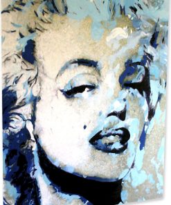 Mark Lewis Art - Blue Marilyn metal art print