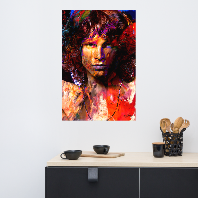 Jim Morrison pop art print. Hand signed wall art portrait - Window Of ...