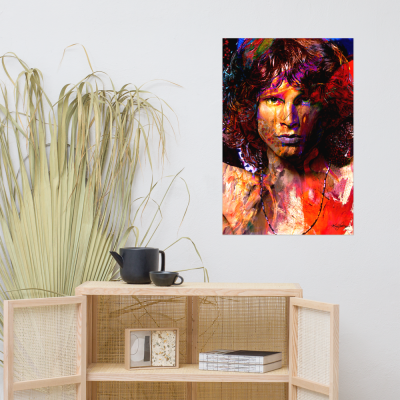 Jim Morrison pop art print. Hand signed wall art portrait - Window Of ...