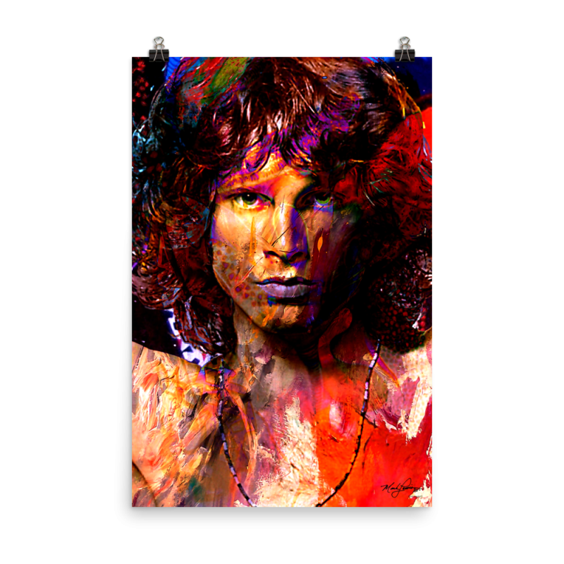 Jim Morrison pop art print. Hand signed wall art portrait - Window Of ...